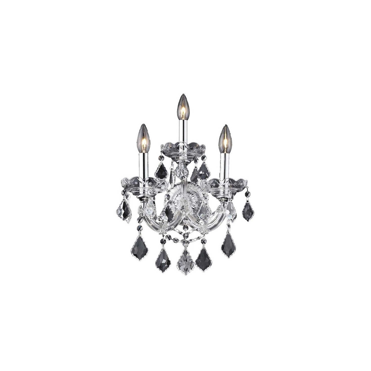 Elegant Lighting Maria Theresa 22" 3 Light Royal Crystal Wall Sconce