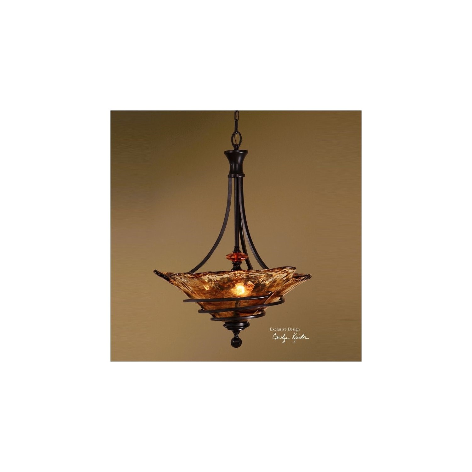 Uttermost Vitalia 3 Light Pendant in Oil Rubbed Bronze