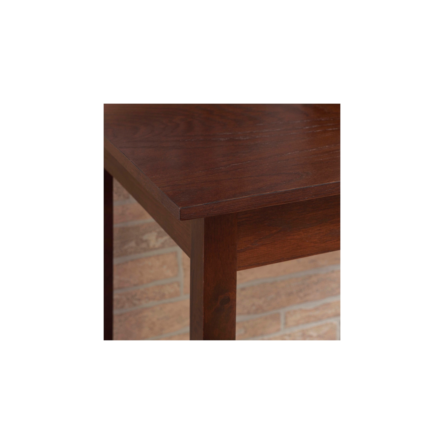 Linon Three Piece Wood Tavern Dining Set in Brown