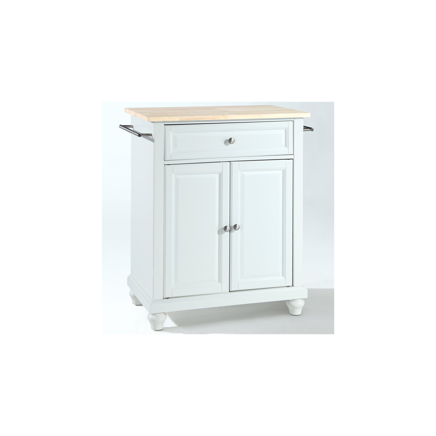 Crosley – îlot de cuisine portatif en bois naturel Cambridge, blanc