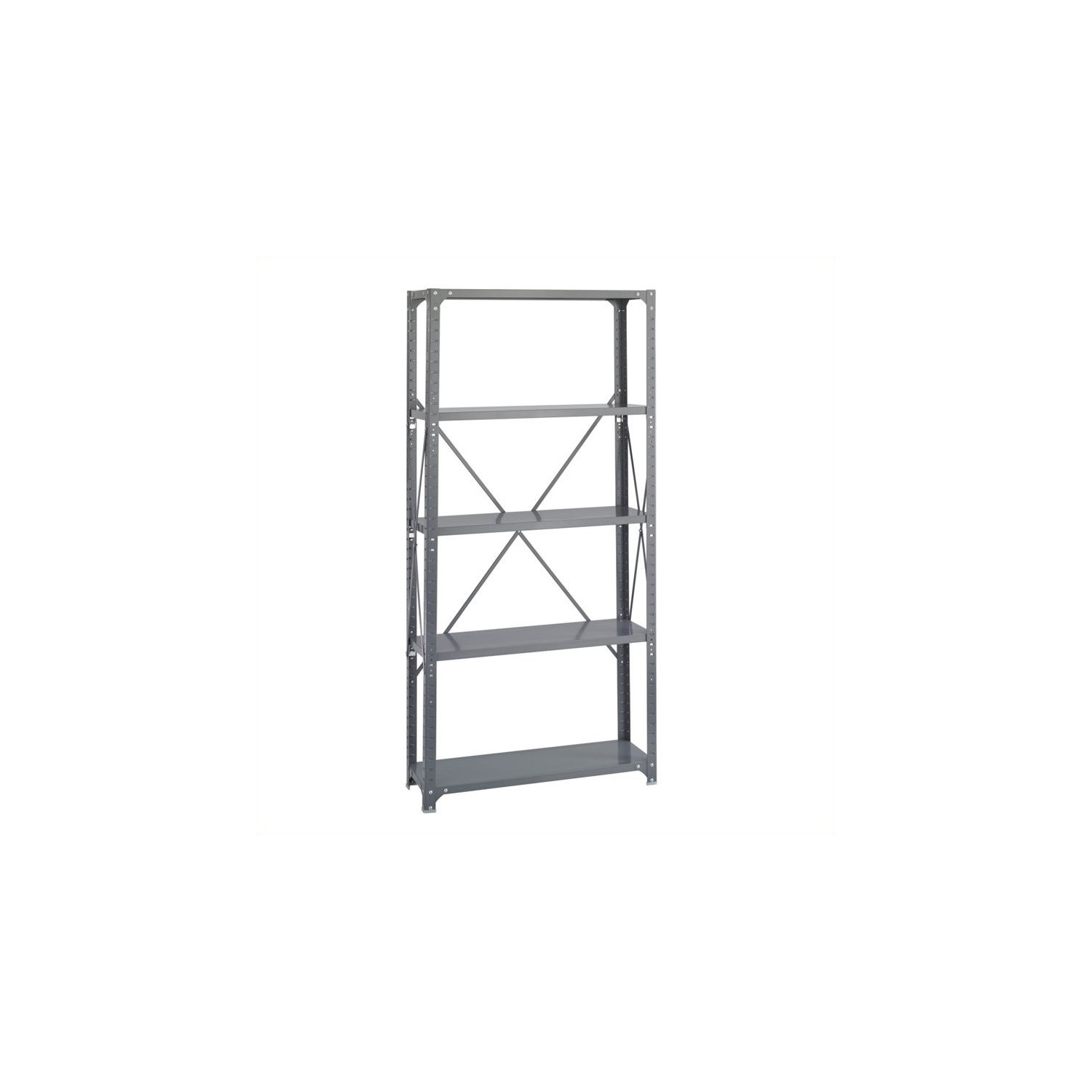 Safco 36 x 12 Commercial 5 Shelf Kit in Dark Grey Finish