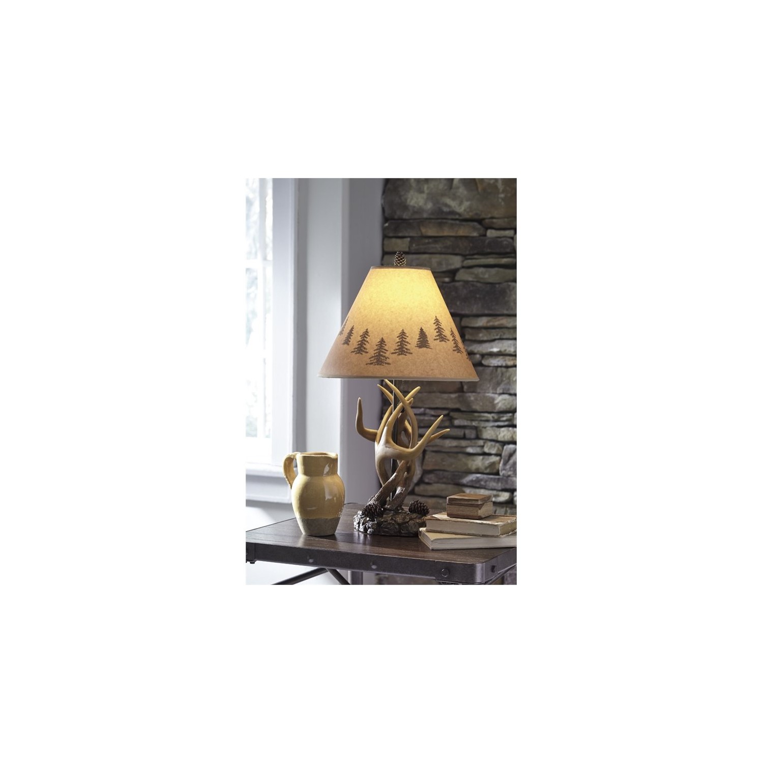 Ashley Derek Poly Table Lamp in Brown