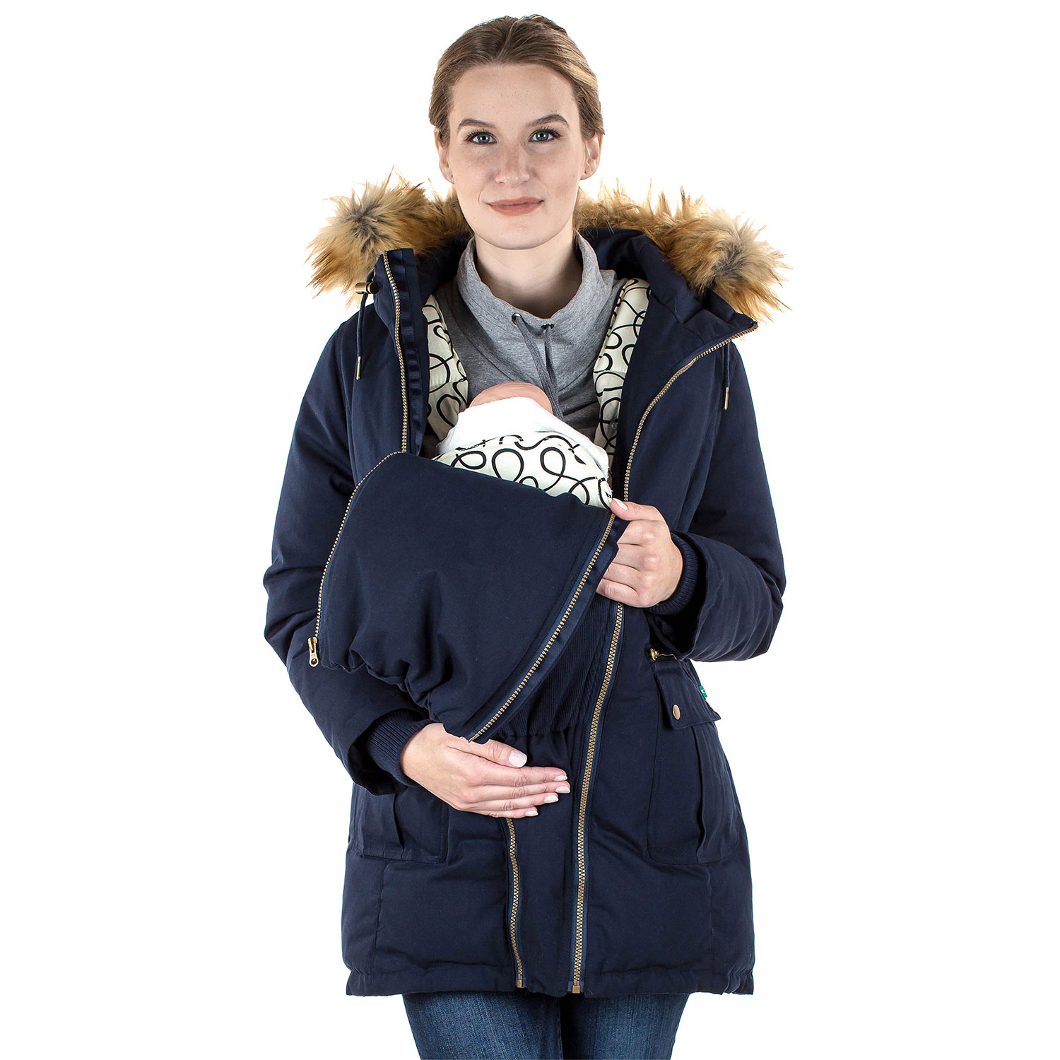 Manteau de maternité Sara de Modern Eternity - Petit - Bleu marine