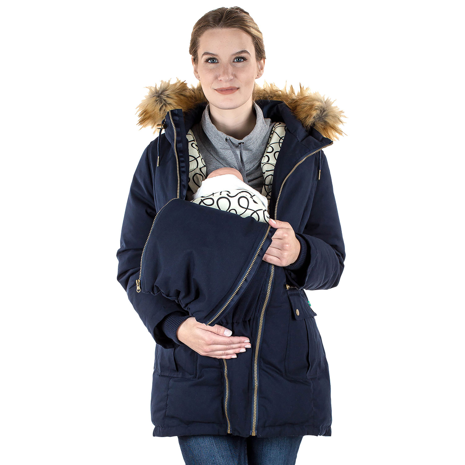 Manteau de maternité Sara de Modern Eternity - Grand - Bleu marine