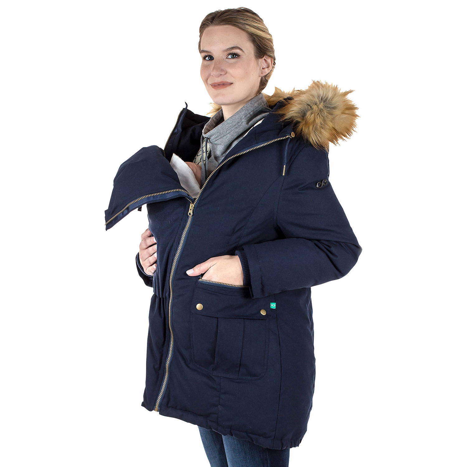 Manteau de maternité Sara de Modern Eternity - Grand - Bleu marine