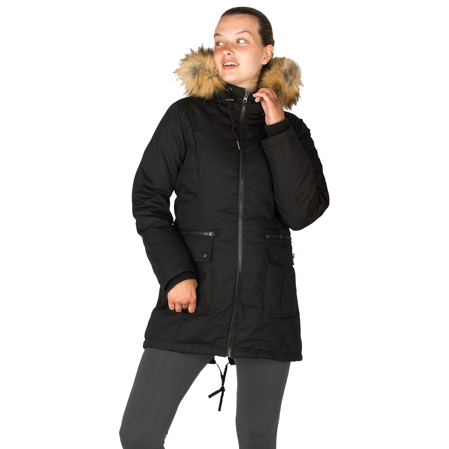 Modern Eternity Sara Down Maternity Parka Coat - Small - Black