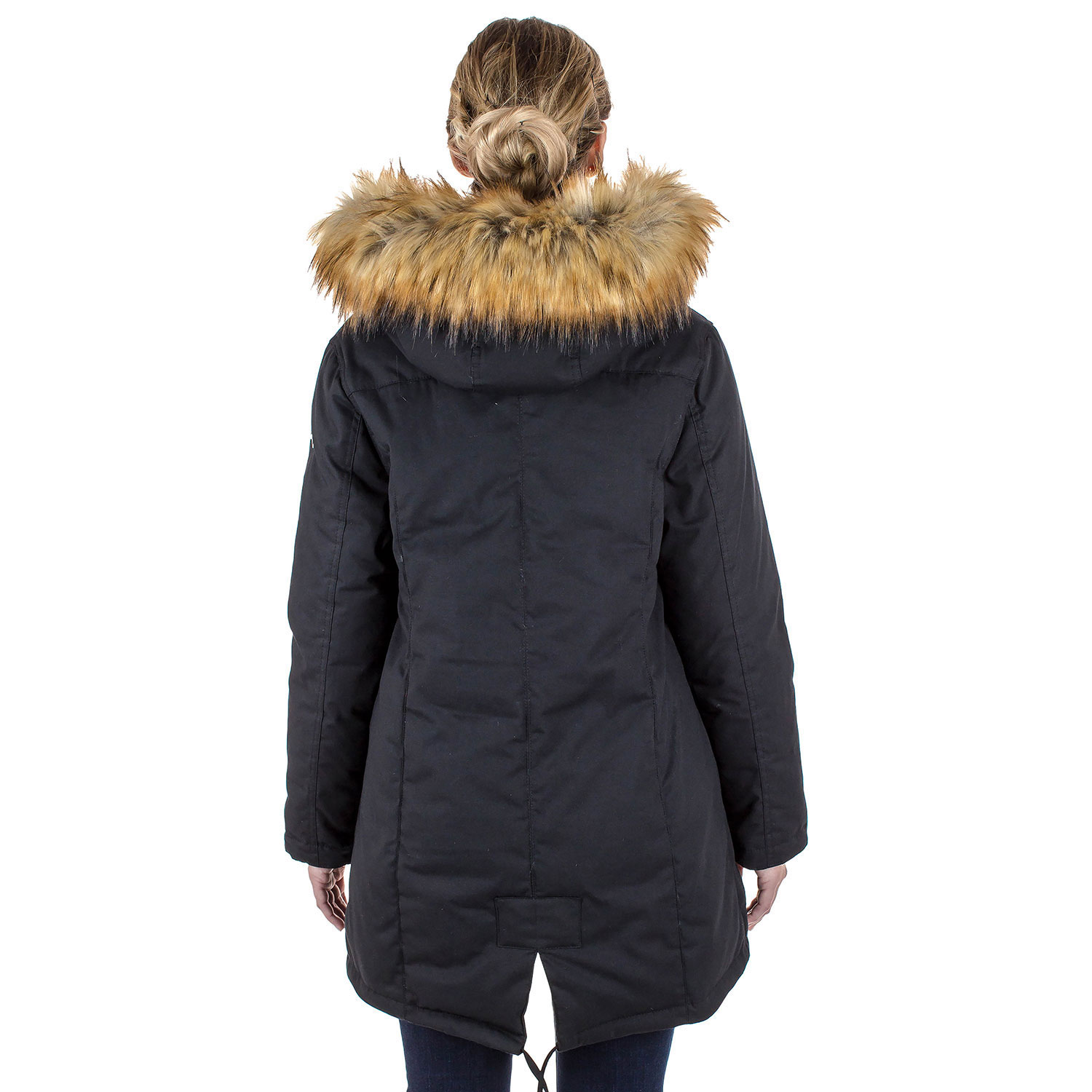 Modern Eternity Sara Down Maternity Parka Coat - Small - Black