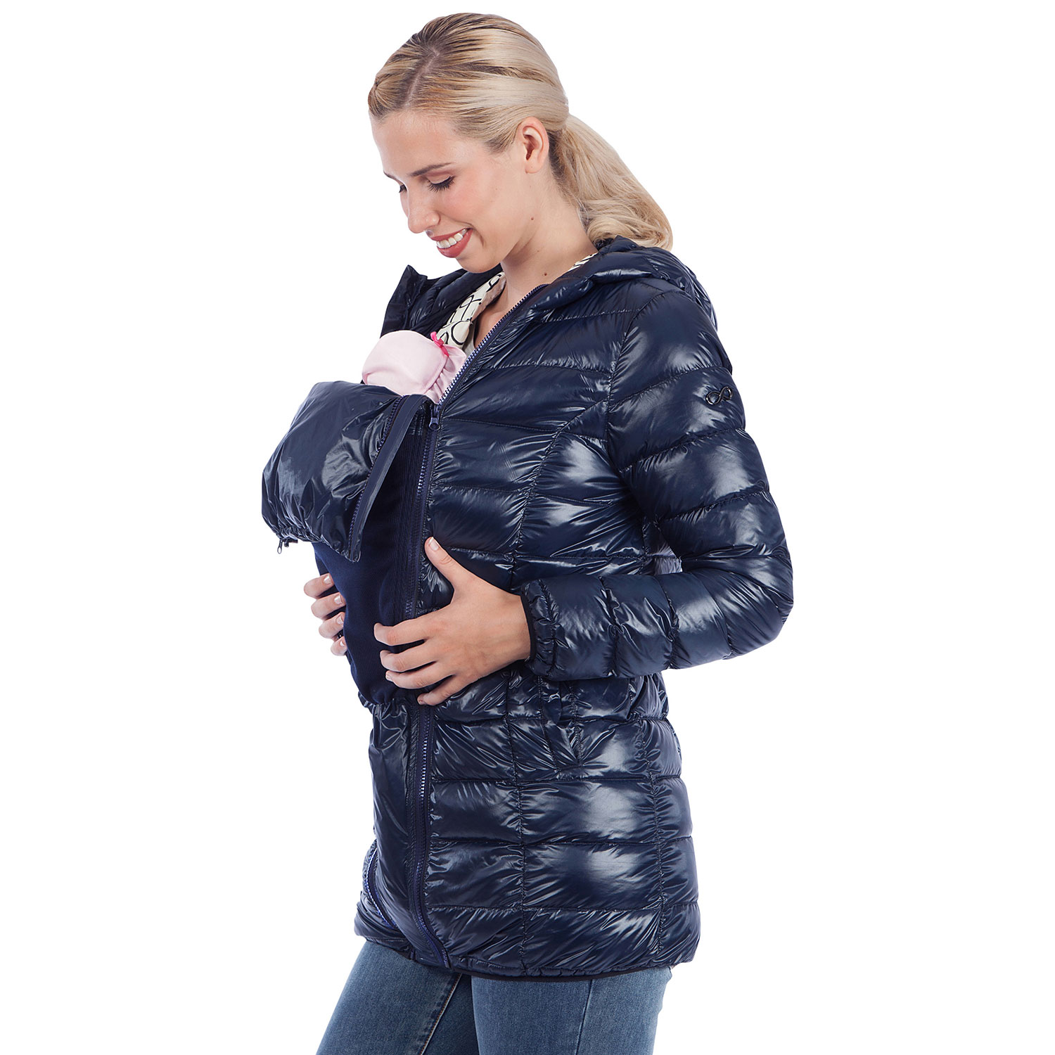 Modern Eternity Ashley Down Filled Maternity Jacket - X-Small - Navy