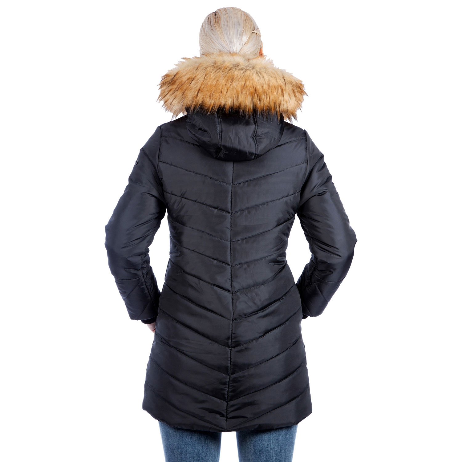 Modern Eternity Lexie Quilted Maternity Puffer Coat - Medium - Black
