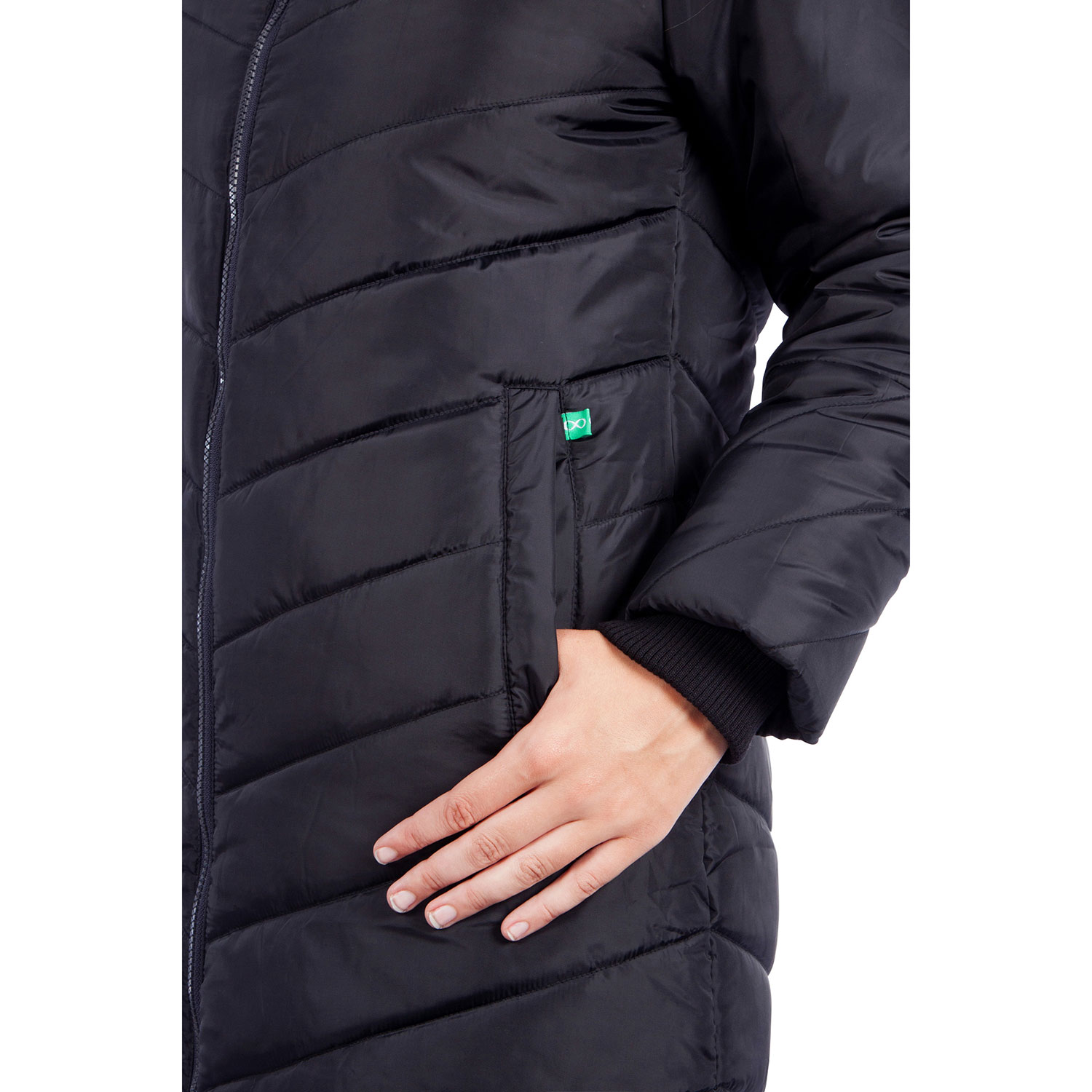 Modern Eternity Lexie Quilted Maternity Puffer Coat - Medium - Black