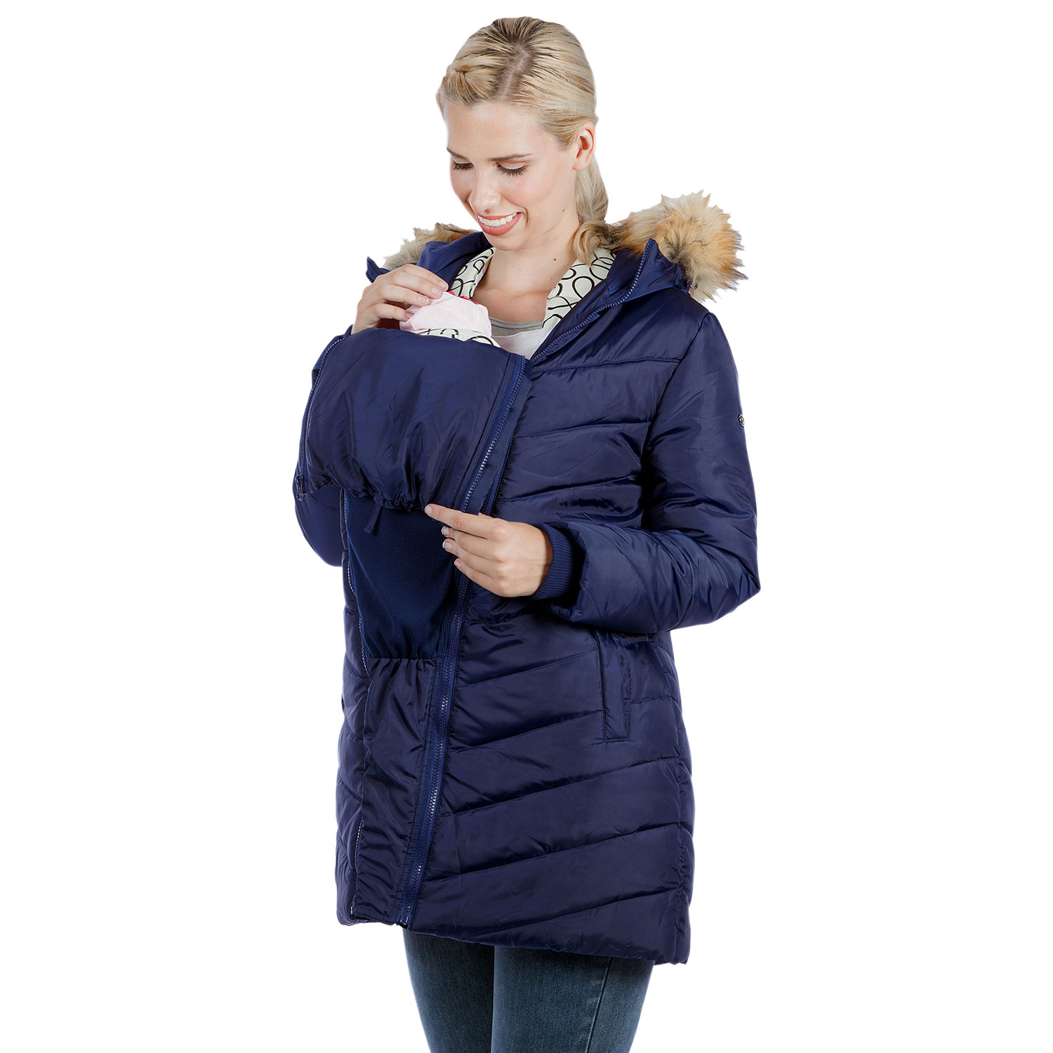 Doudoune de maternité matelassée Lexie de Modern Eternity - Petit - Bleu marine