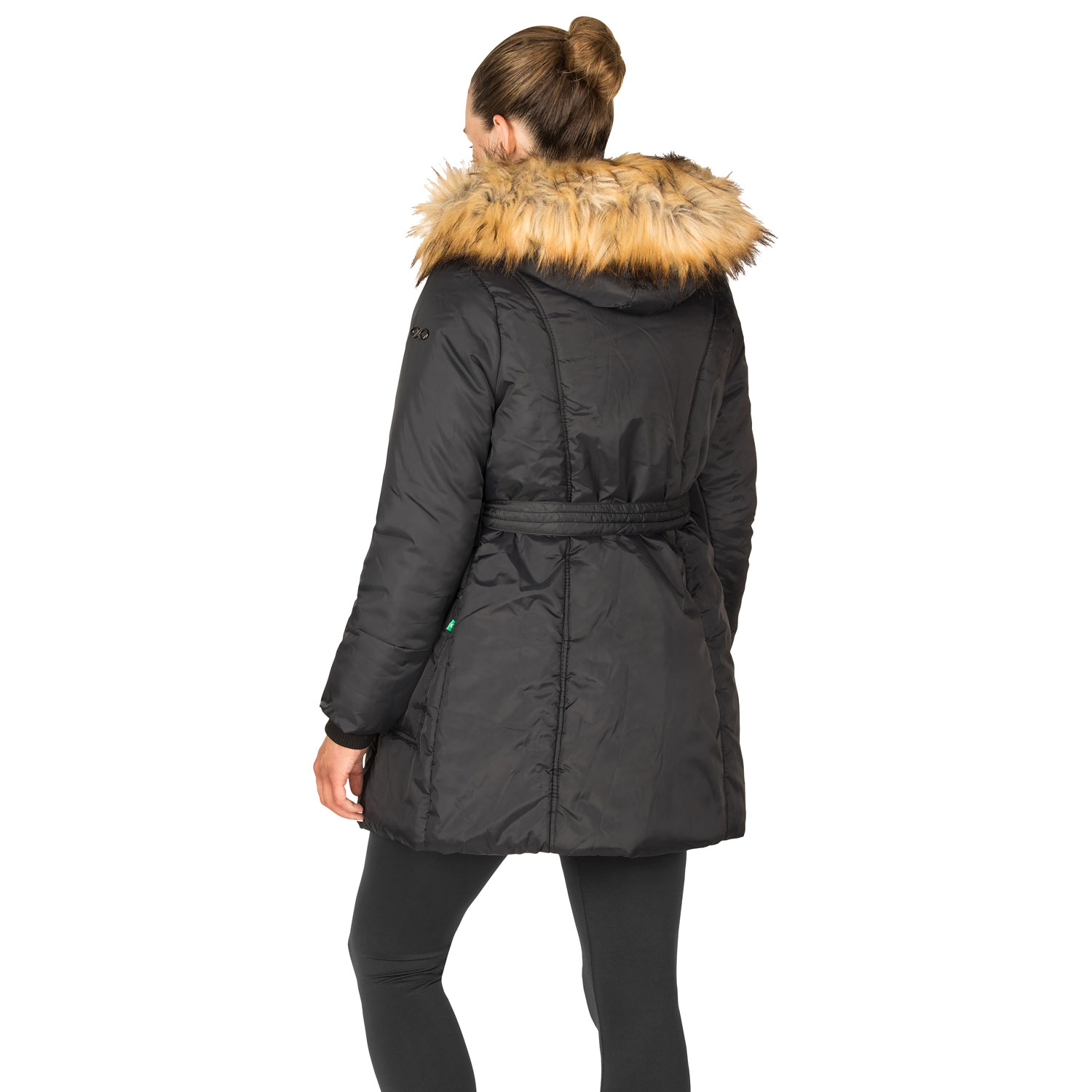 Modern Eternity Rachel Maternity Puffer Coat - X-Small - Black