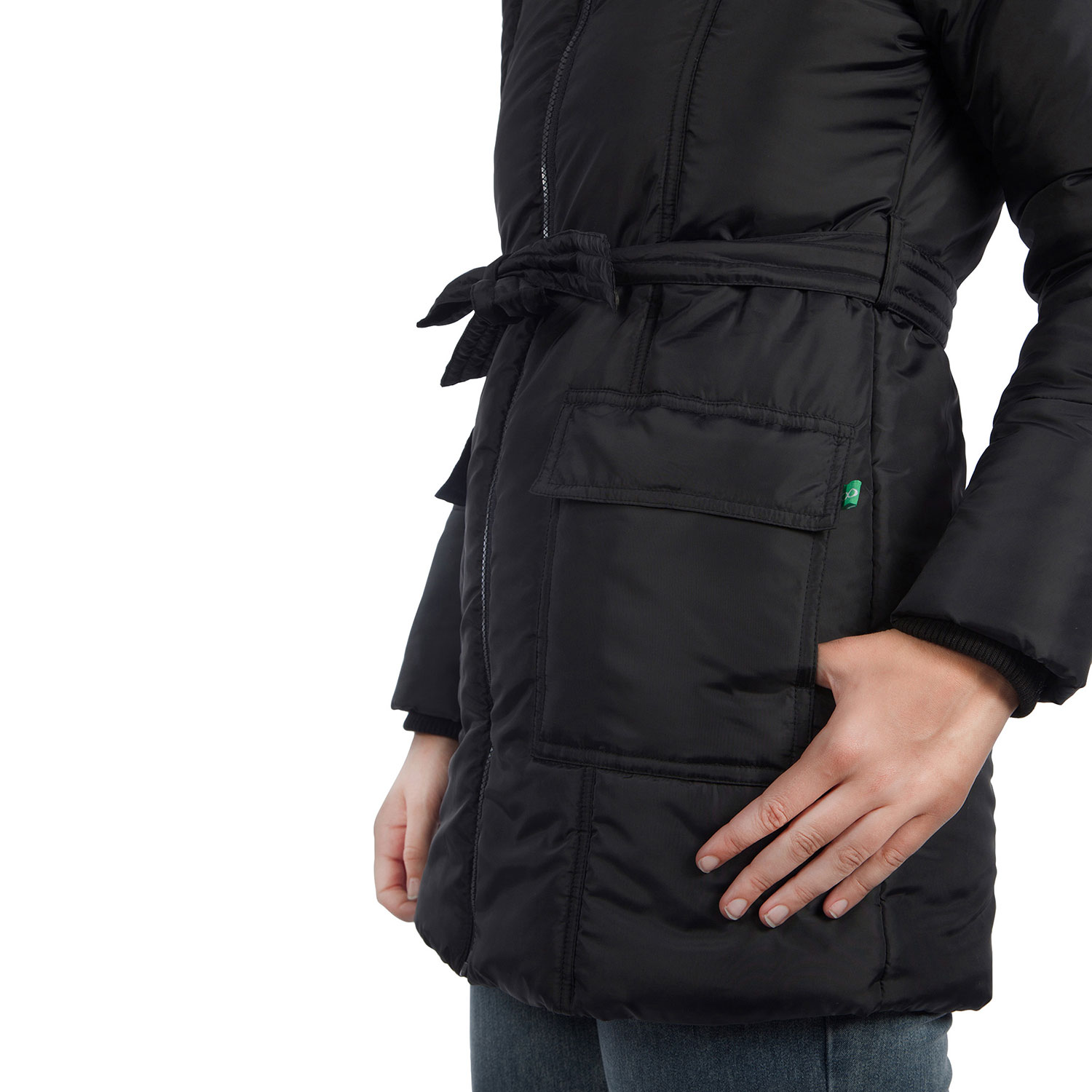Modern Eternity Rachel Maternity Puffer Coat - Large - Black