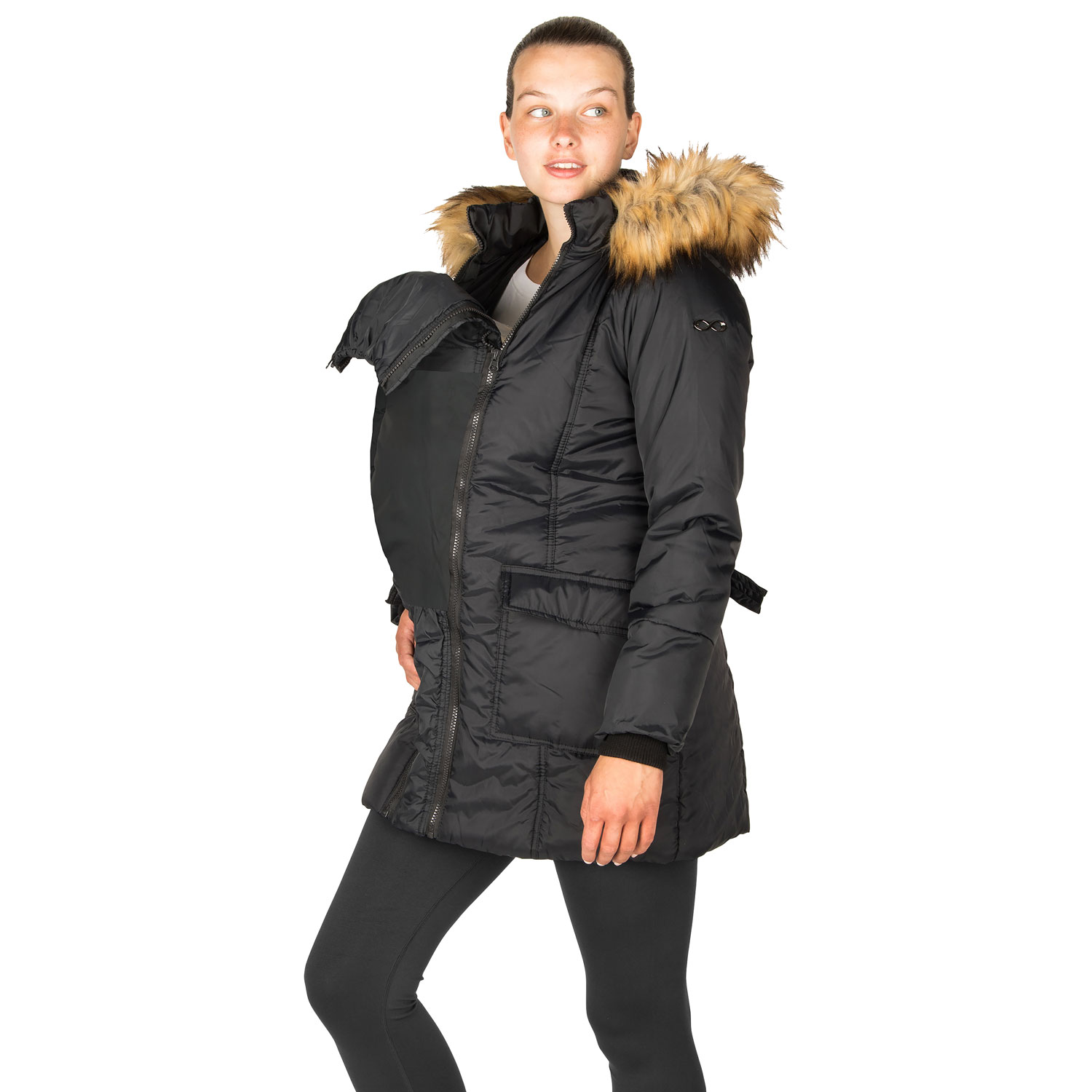 mama bpc bonprix collection, Jackets & Coats, Mama Bpc Bonprix Collection  Babywearable Quilted Black Winter Jacket Size 44 Xl