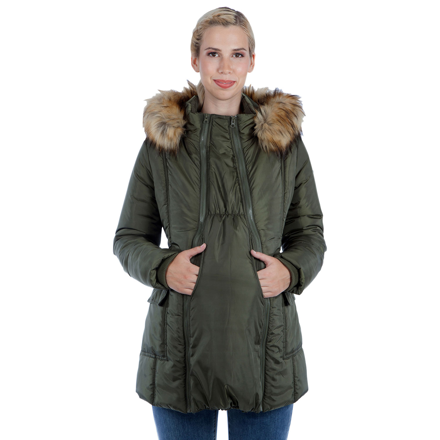 Doudoune de maternité Rachel de Modern Eternity - Moyen - Vert kaki