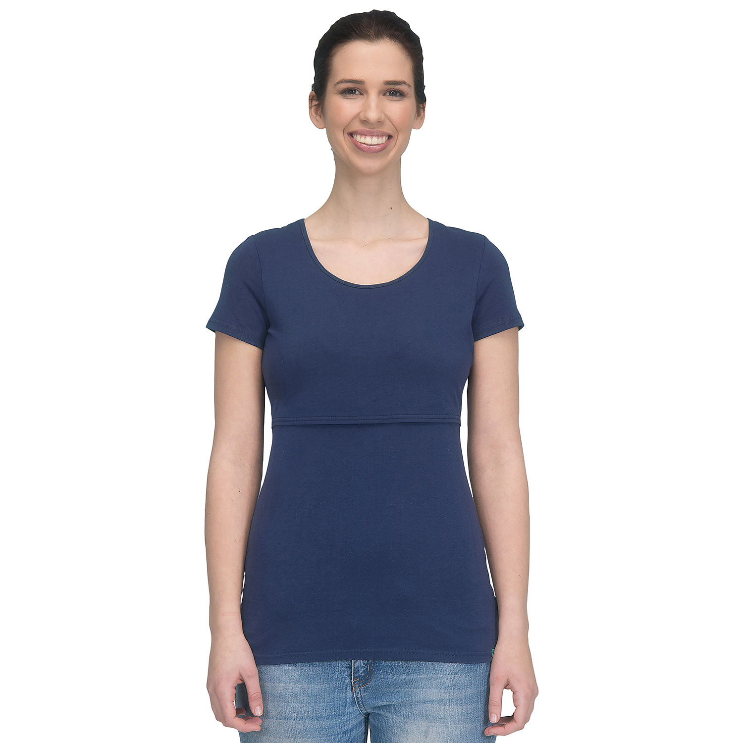 Modern Eternity Nia Maternity & Nursing Top - Large - Navy