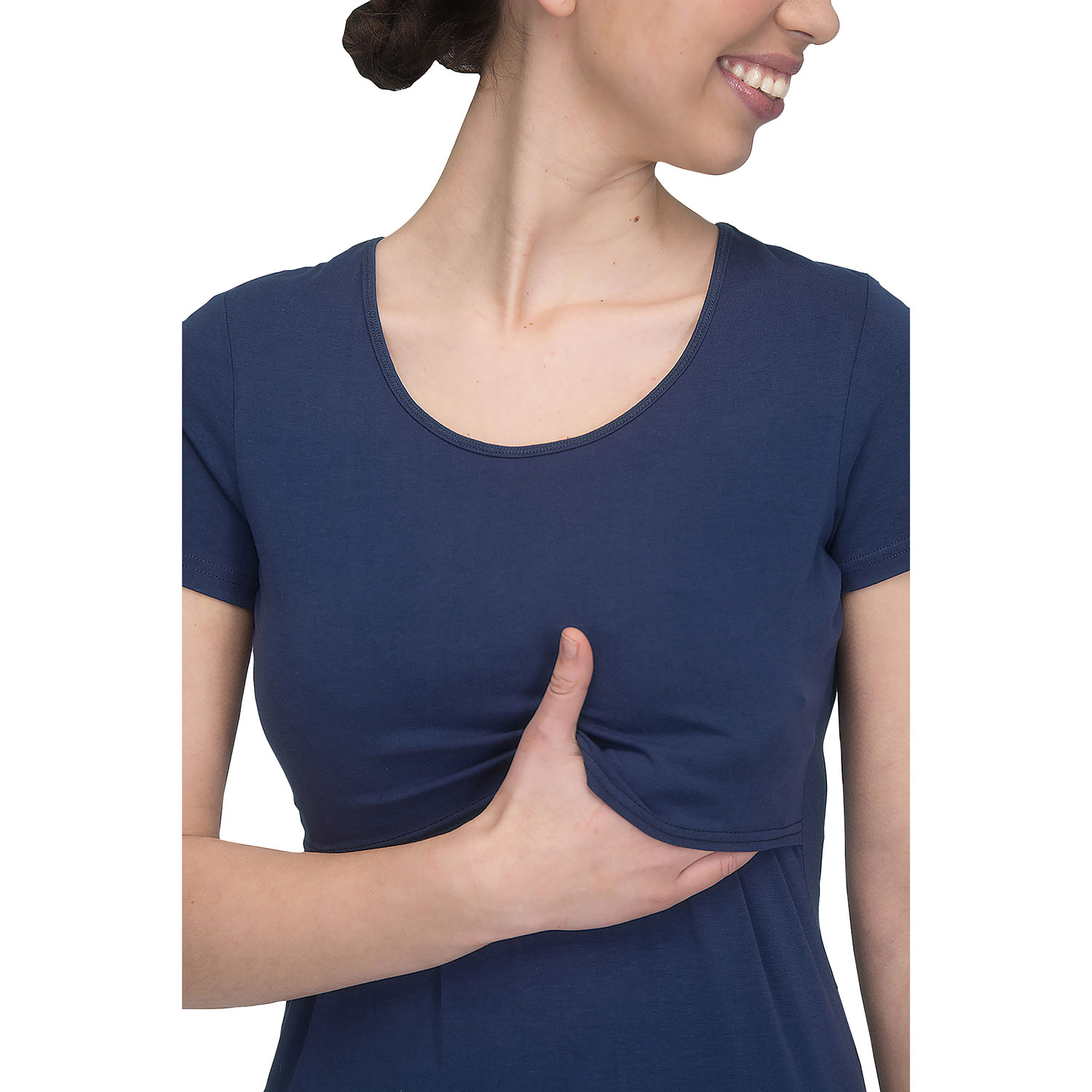 Modern Eternity Nia Maternity & Nursing Top - Large - Navy