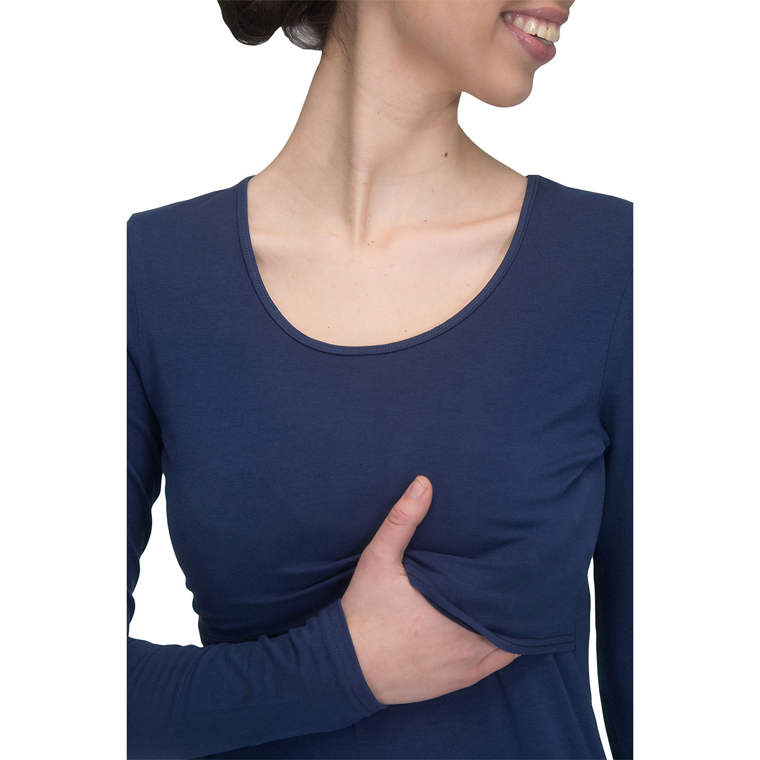 Haut de maternité et d'allaitement Charlotte de Modern Eternity - Grand - Bleu marine