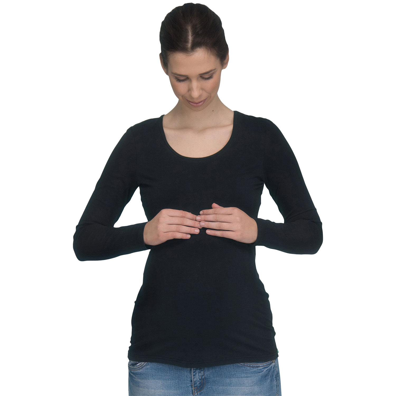 Modern Eternity Charlotte Maternity Nursing Top - Small - Black