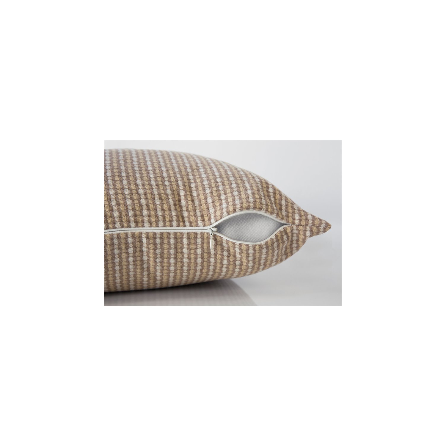 PILLOW - 18"X 18" / LIGHT / DARK TAUPE ABSTRACT DOT / 1PC