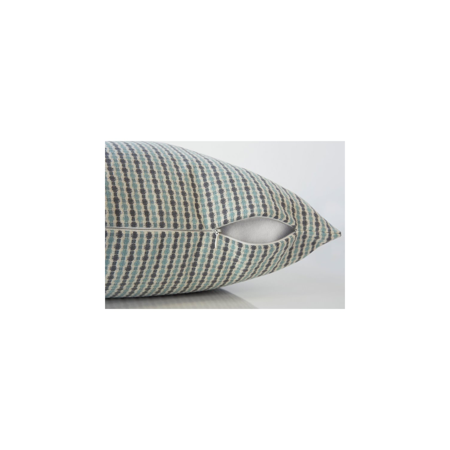 PILLOW - 18"X 18" / LIGHT BLUE / GREY ABSTRACT DOT / 1PC