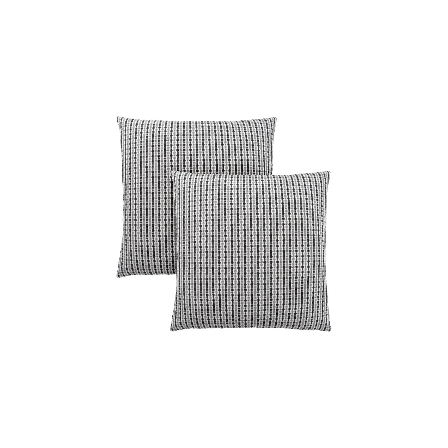 PILLOW - 18"X 18" / LIGHT GREY / BLACK ABSTRACT DOT / 2PC