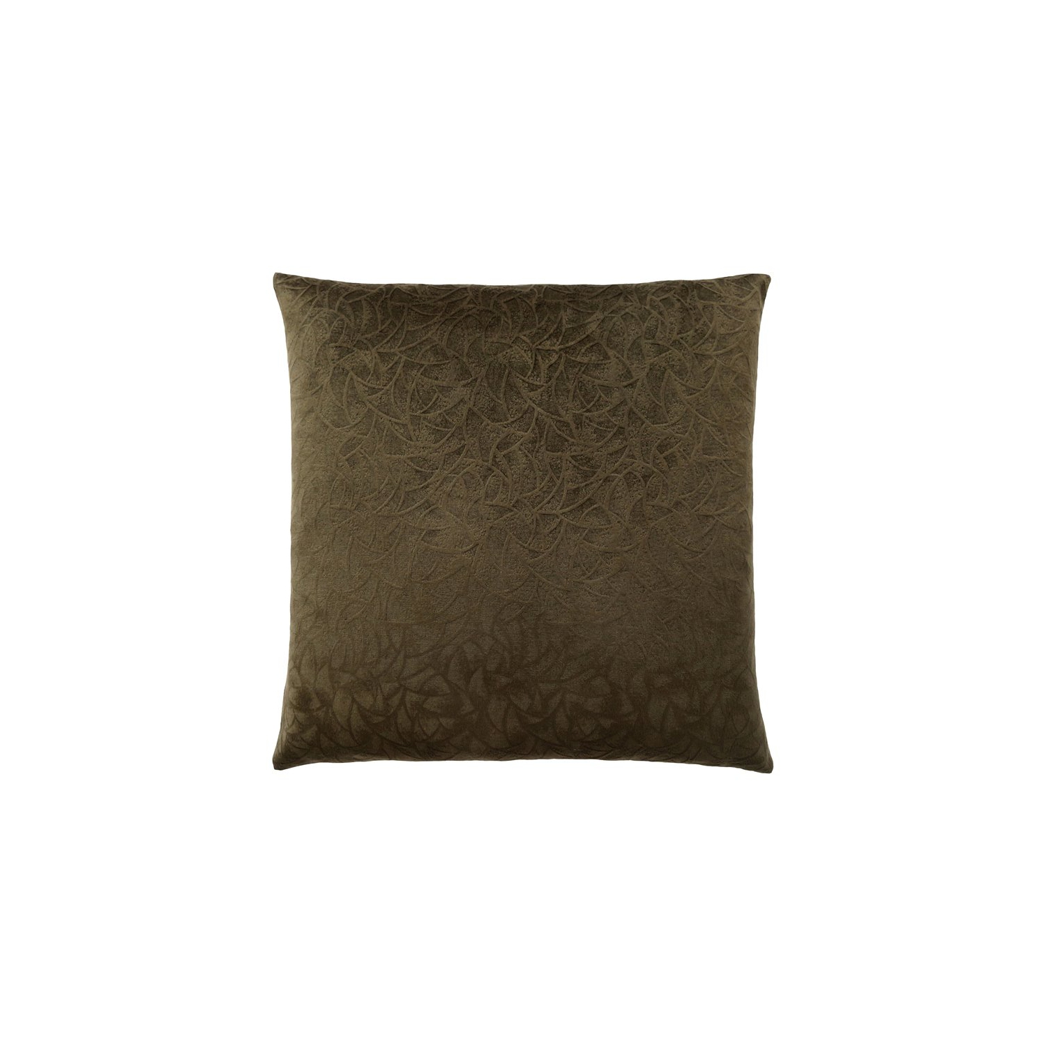 PILLOW - 18"X 18" / DARK GREEN FLORAL VELVET / 1PC