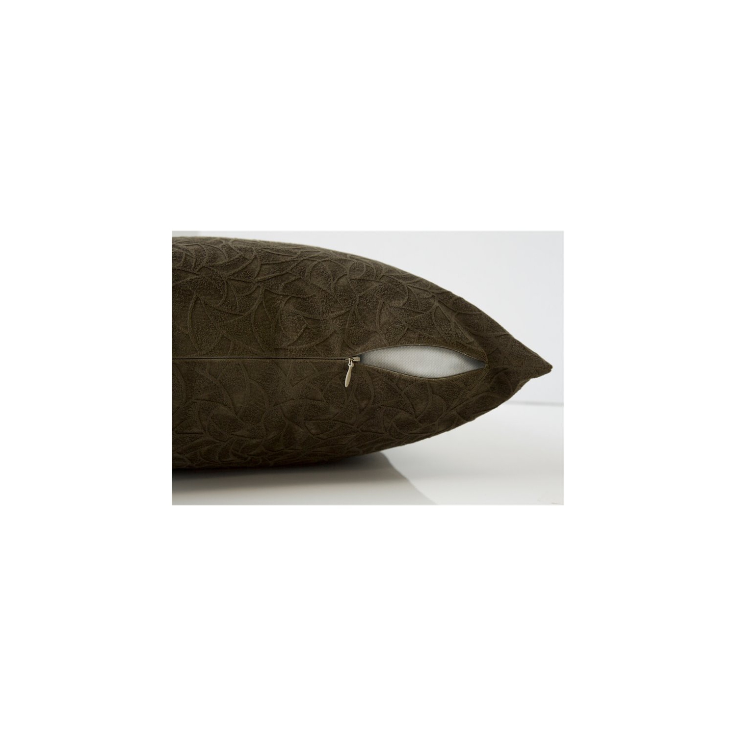 PILLOW - 18"X 18" / DARK GREEN FLORAL VELVET / 2PCS