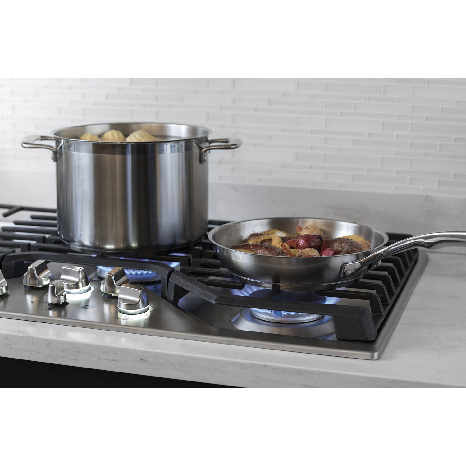GE Profile 36" 5-Burner Gas Cooktop - Stainless Steel
