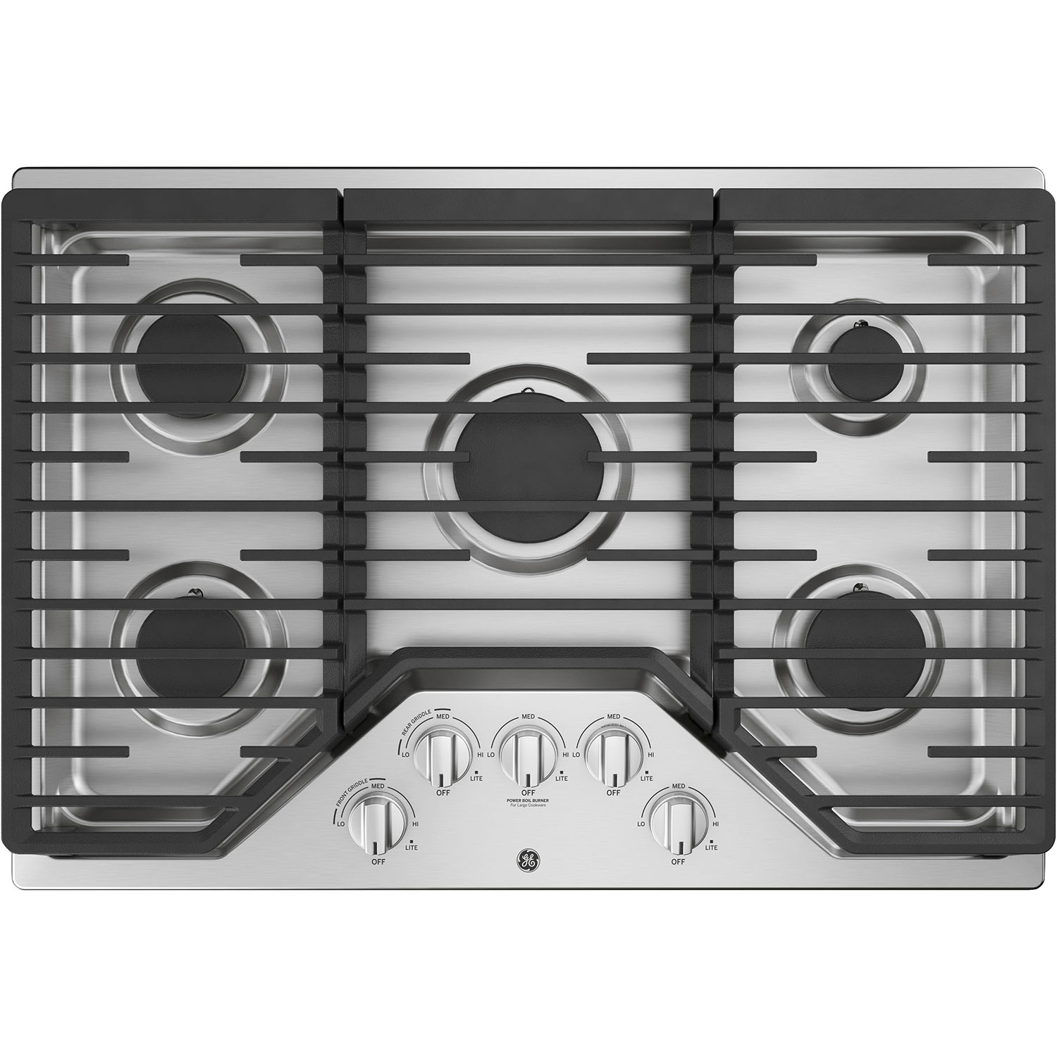 GE 30" 5-Burner Gas Cooktop - Stainless Steel