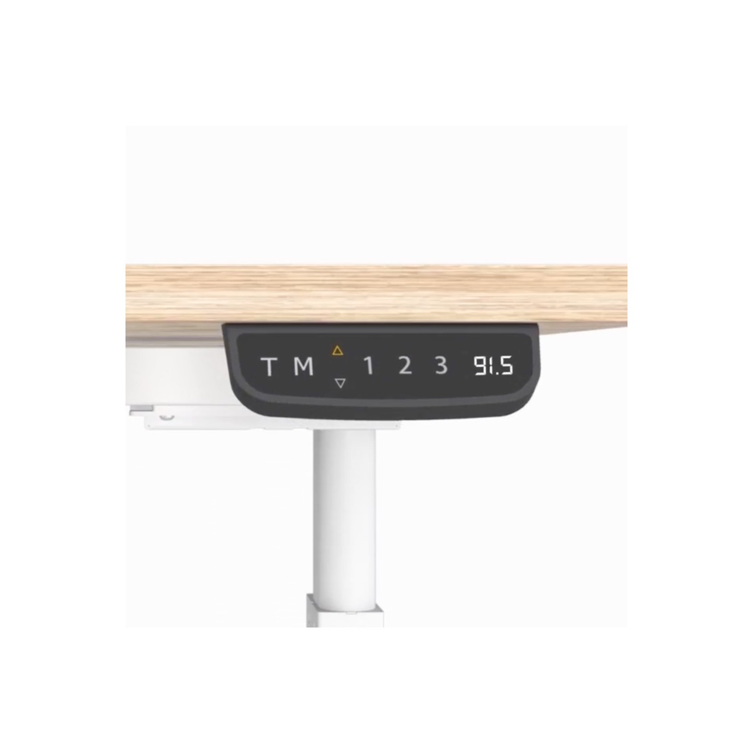 BORDEAUX Electric Standing Desk | Sit Stand Desk with Black Frame and CherryWood Yellow Top | Stand up Desk for Home & Office