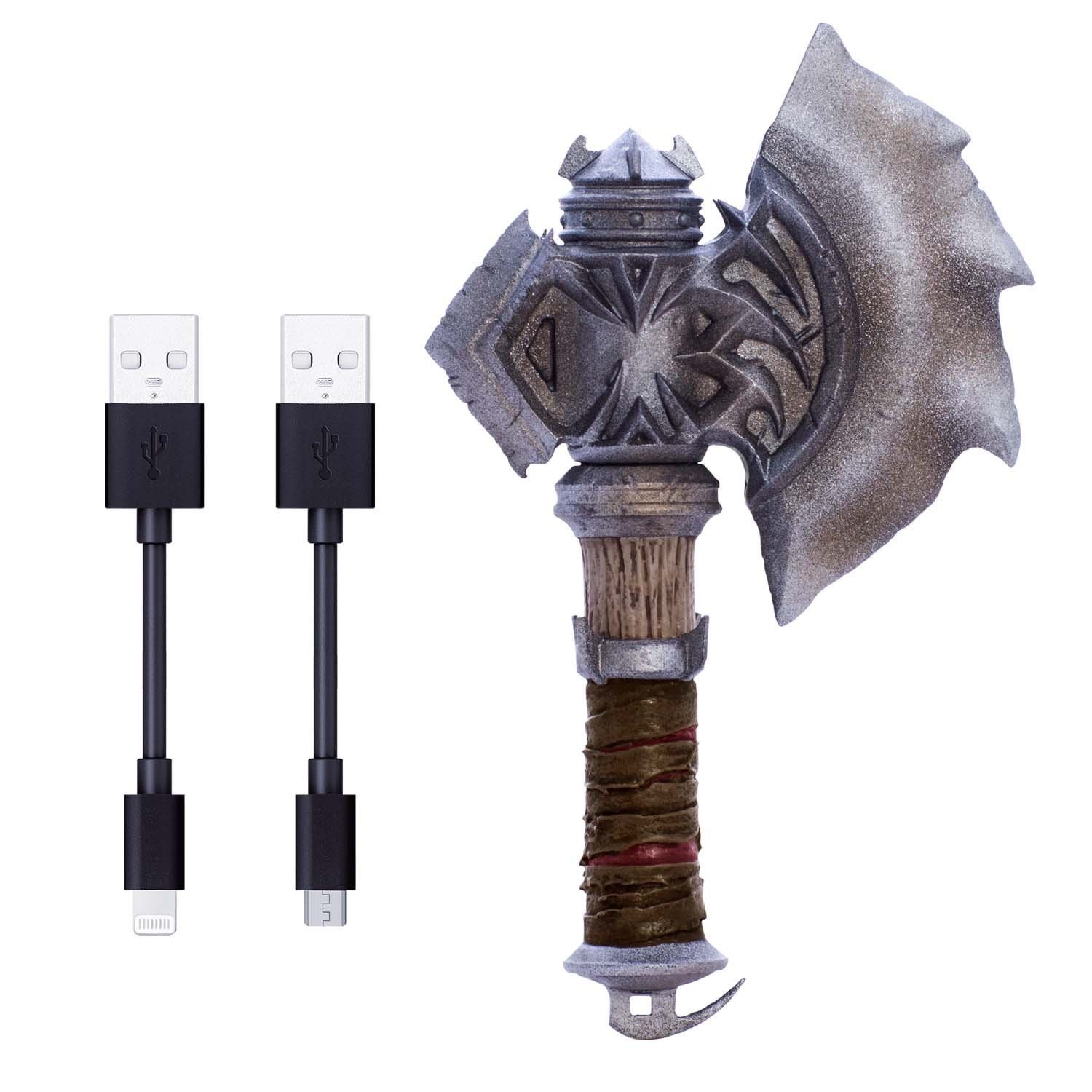 Swordfish Tech Warcraft, Durotan's Axe Data Charging Cord for Lighting Connector/ Micro USB - Retail Packaging