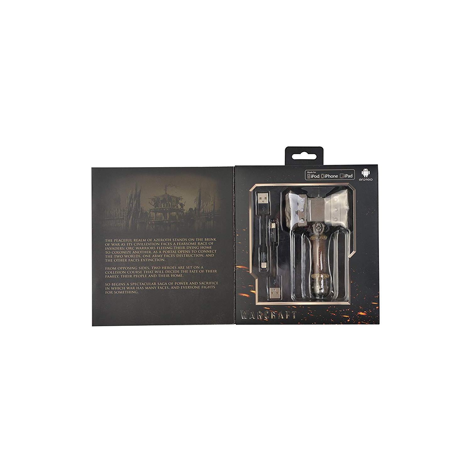 Swordfish Tech Warcraft, Doomhammer Data Charging Cordmi for Lighting Connector/ Micro USB - Retail Packaging