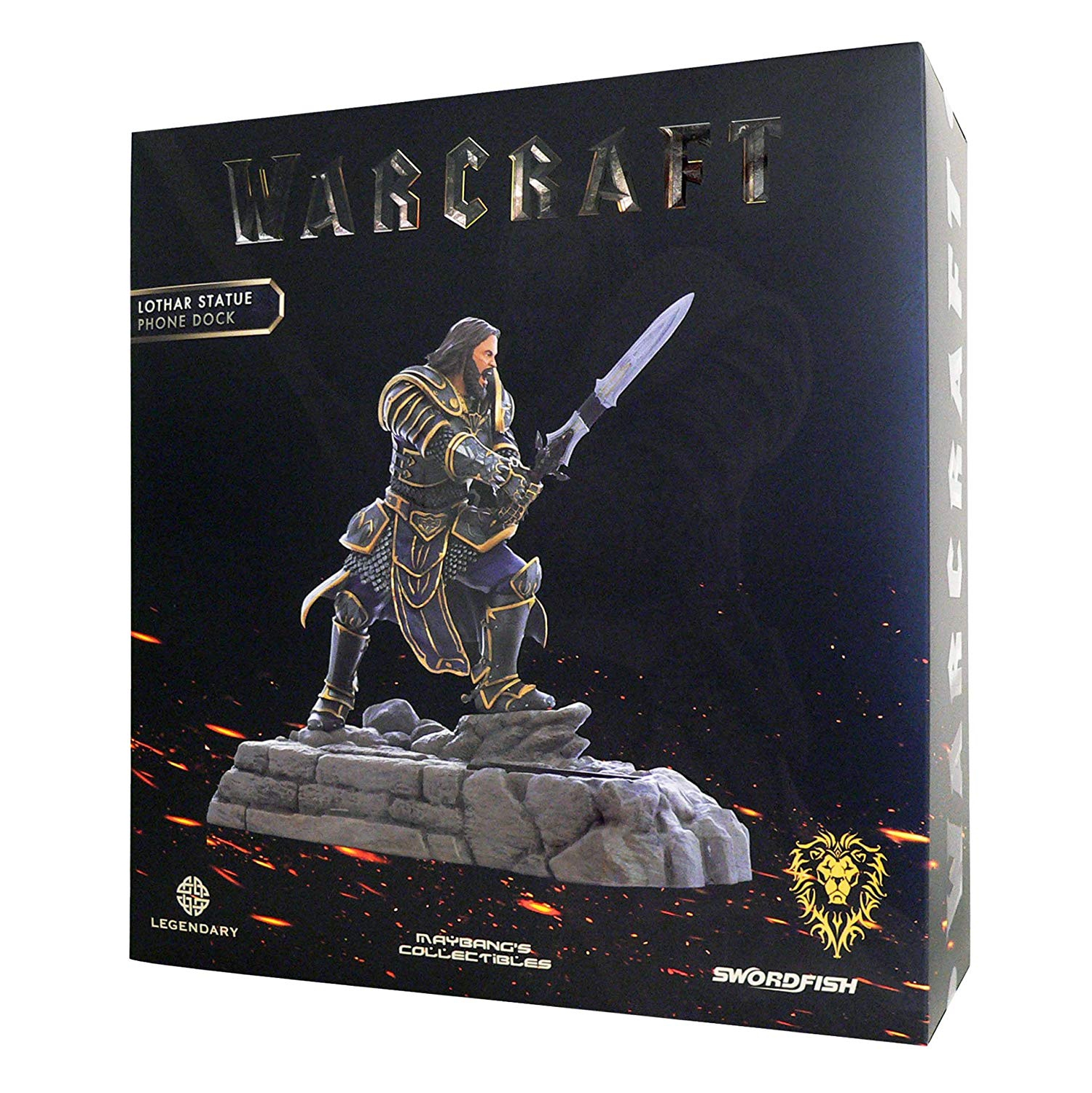 Swordfish Tech Warcraft, Lothar Statue socle de chargement pour téléphone - emballage détail