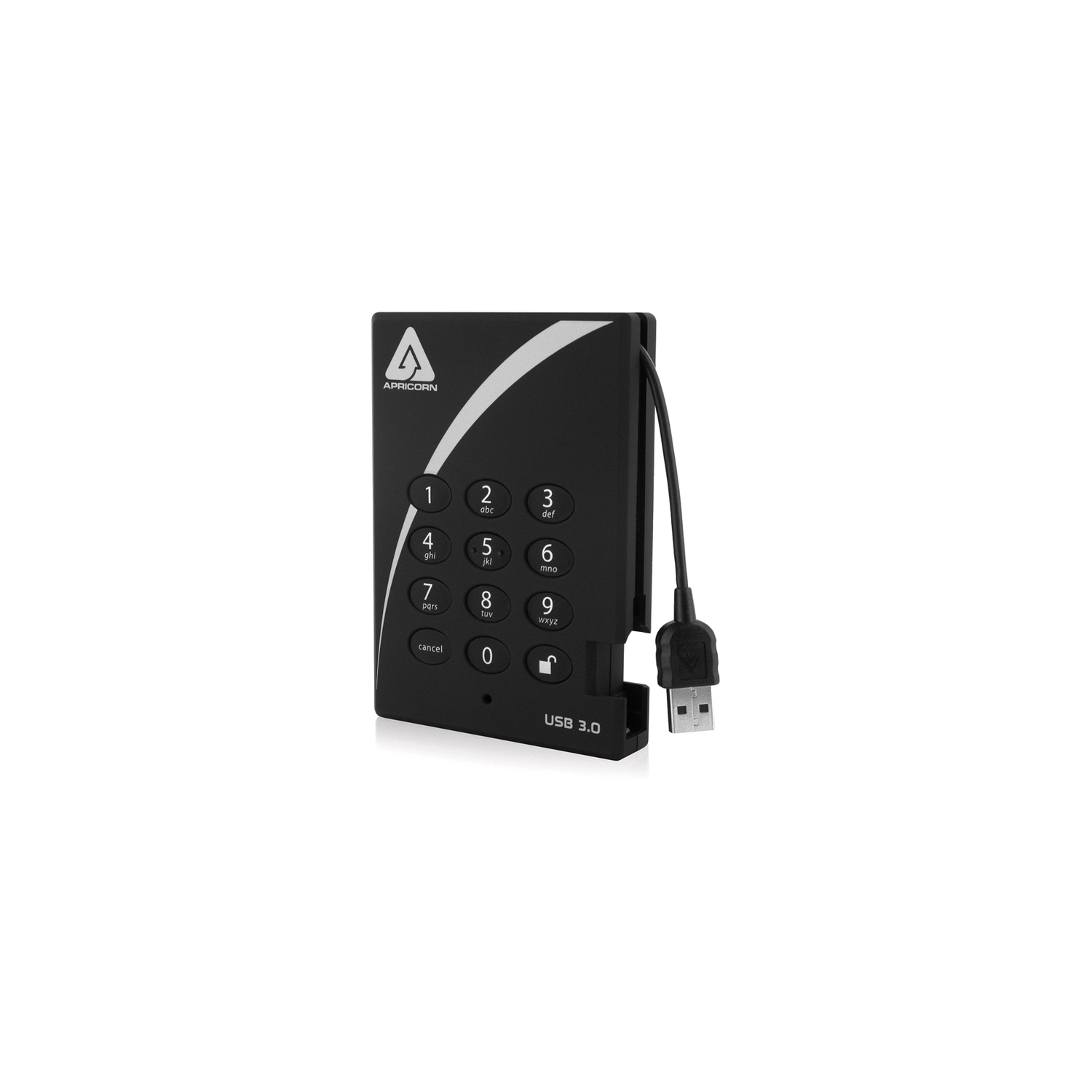 Apricorn A25-3PL256-1000 Aegis Padlock A25-3PL256-1000 Hard Drive with Integrated USB 3.0 Cable