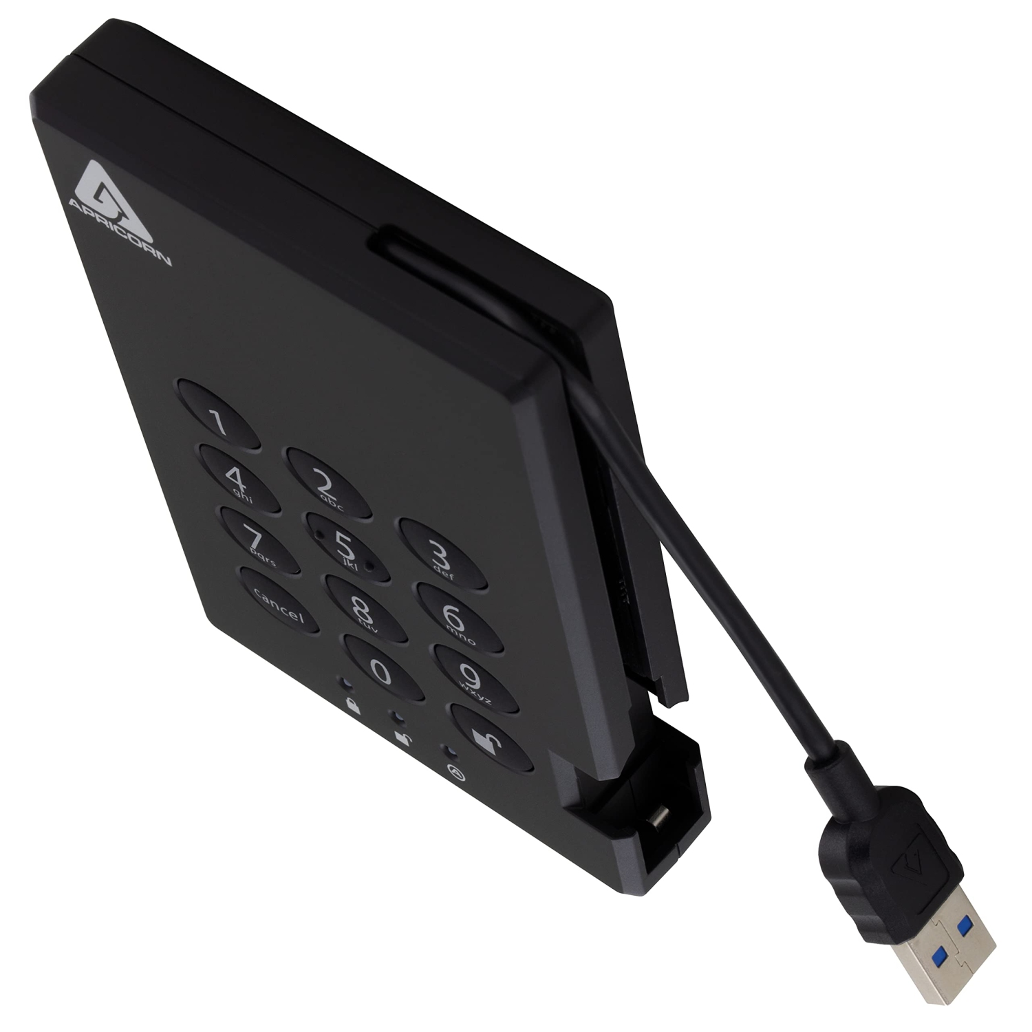 Apricorn A25-3PL256-1000 Aegis Padlock A25-3PL256-1000 Hard Drive with Integrated USB 3.0 Cable