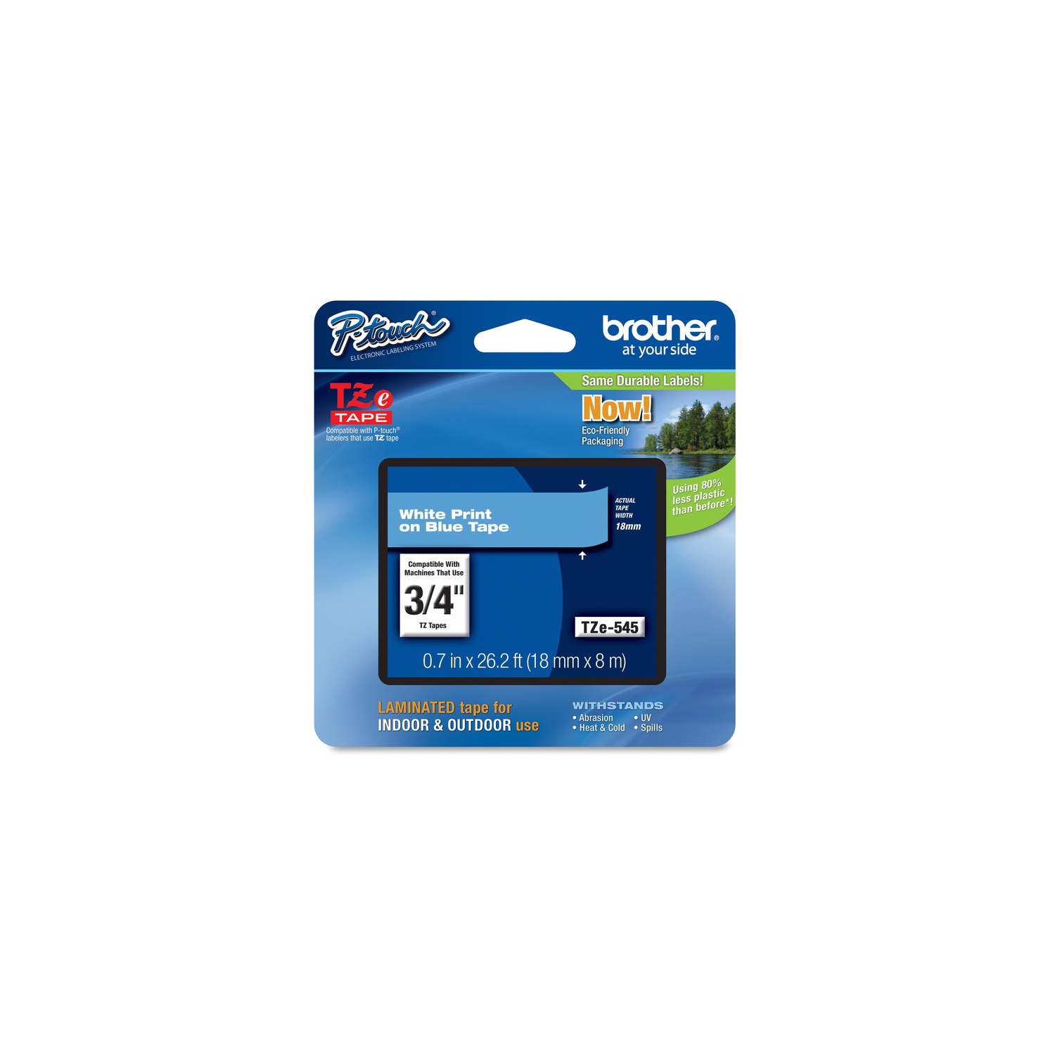 Brother P-Touch TZe Flat Surface Laminated Tape TZE-545