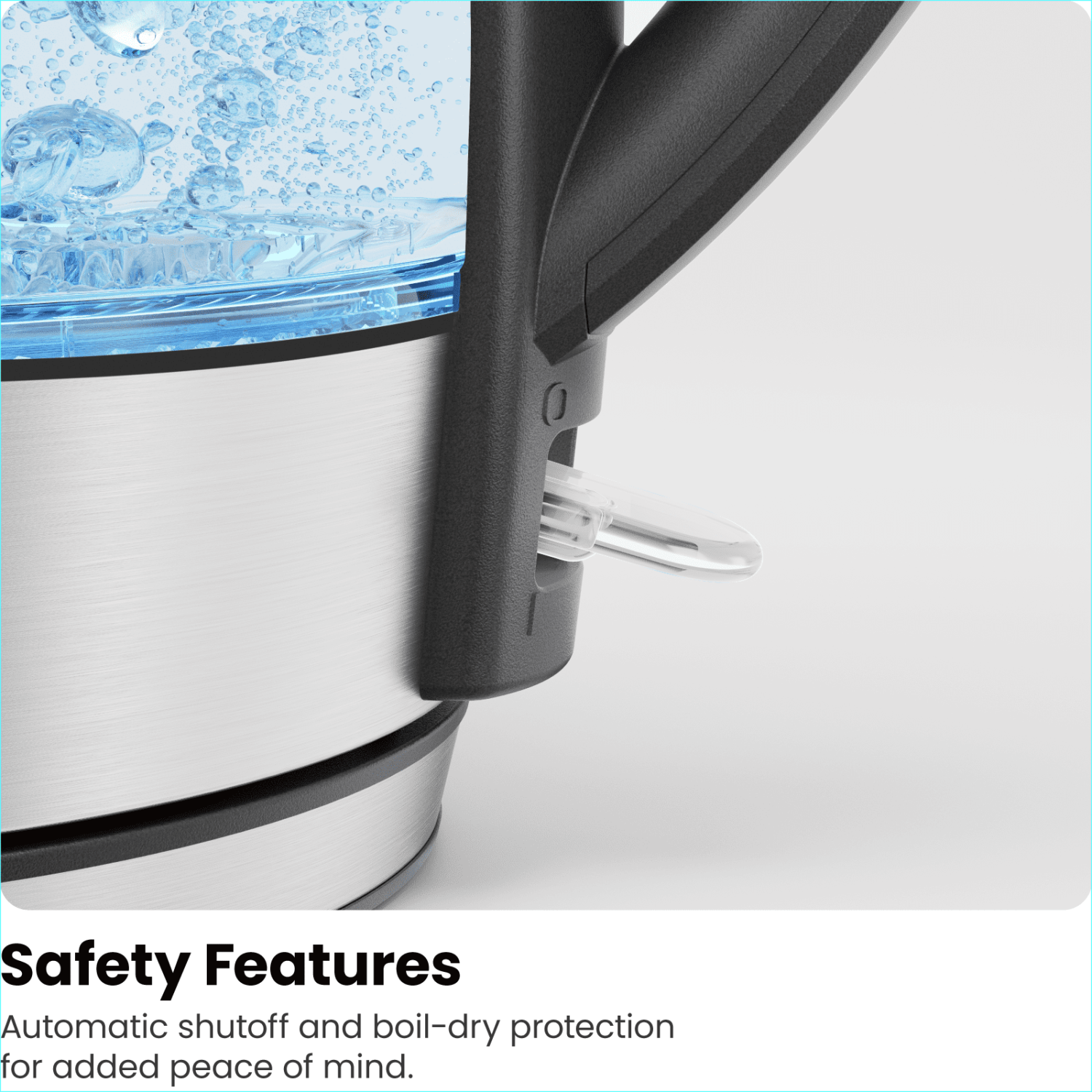 Chefman Fast-Boil 1.8L 1500W Glass Electric Kettle with Tea Infuser - Stainless Steel