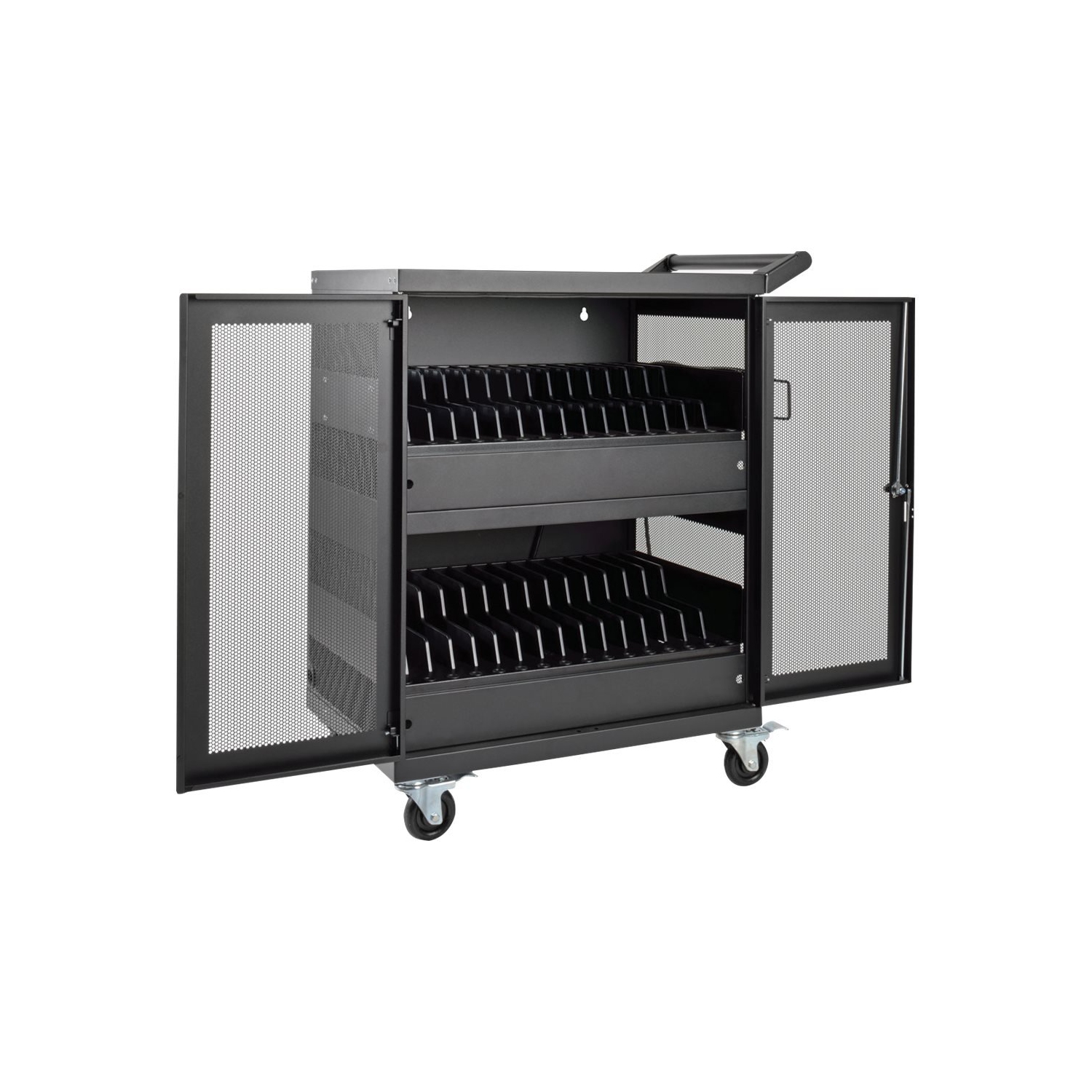 Tripp Lite AC Charging Station Cart for Chromebooks and Laptops