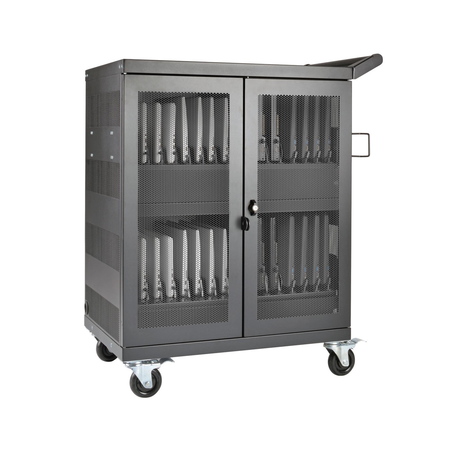 Tripp Lite AC Charging Station Cart for Chromebooks and Laptops