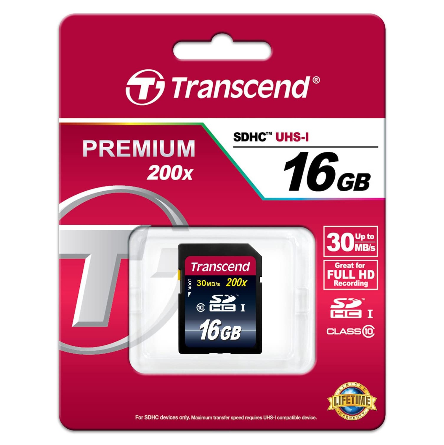 Transcend Information 16gb Sdhc Class10 Uhs-i