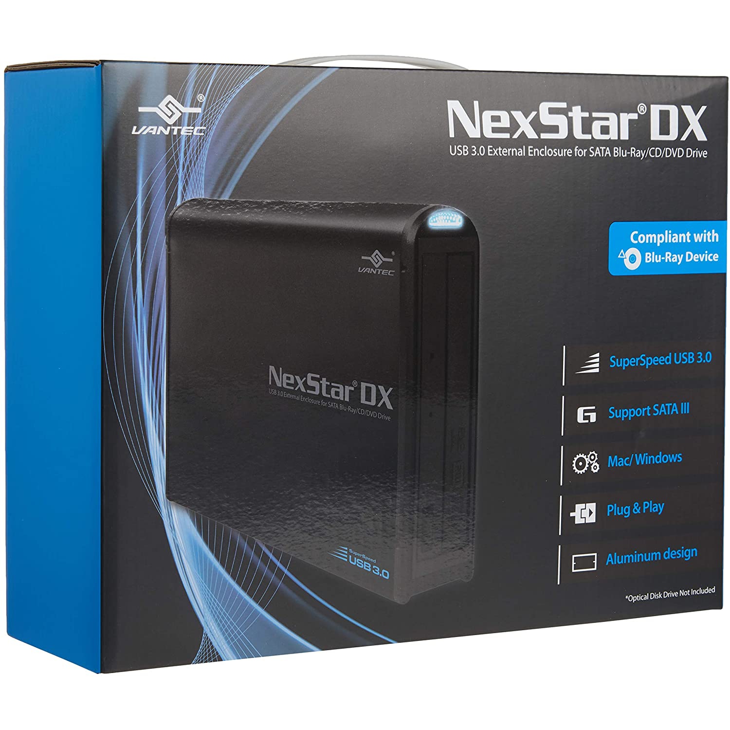 NexStar DX USB 3.0 External Enclosure for SATA Blu-Ray/CD/DVD Drive