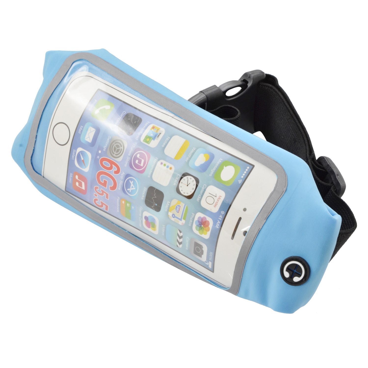 Universal Mobile Phone Upto 5.5" Running Jogging Phone Belt Bag Dark Blue Large 