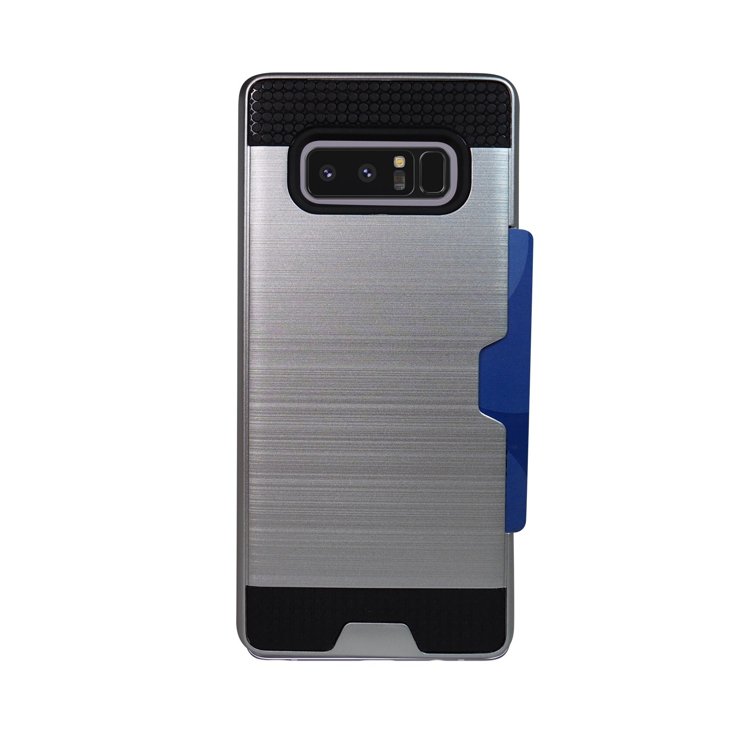 Exian Fitted Hard Shell Case for Samsung Galaxy Note 8 - Metallic Silver