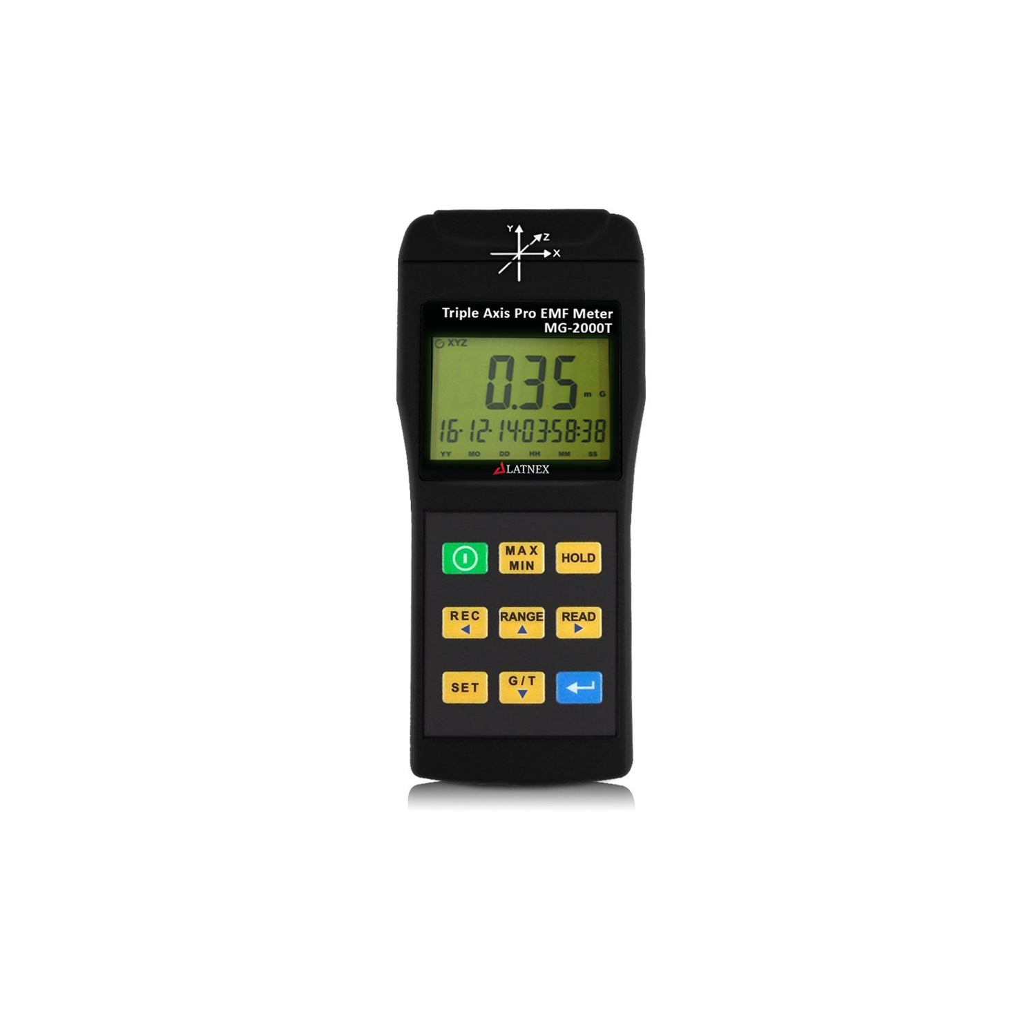 MG-2000T: Triple Axis Magnetic Field Gauss Detector Professional EMF Meter