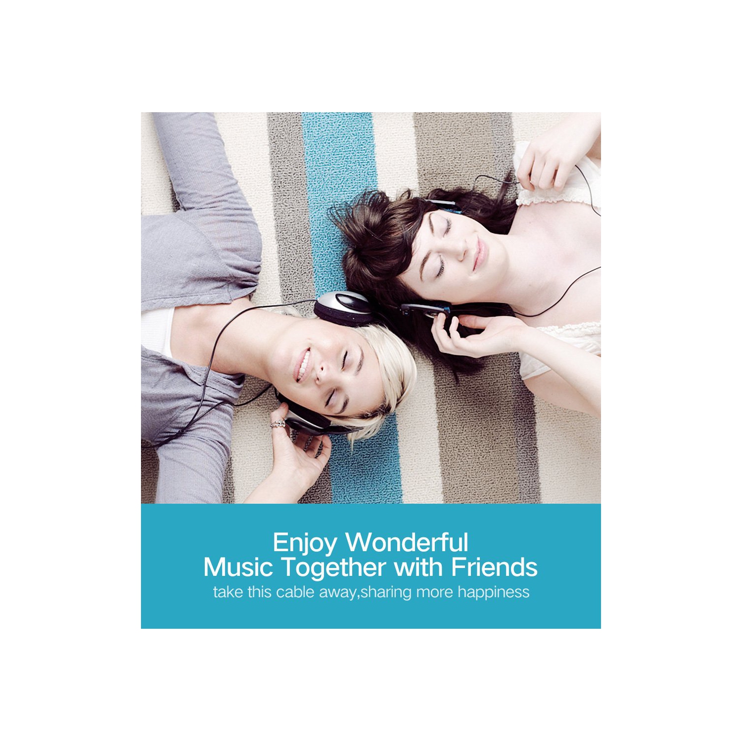 SAMA SA-10780 Cable Audio 3.5mm AUX Splitter, 20cm White