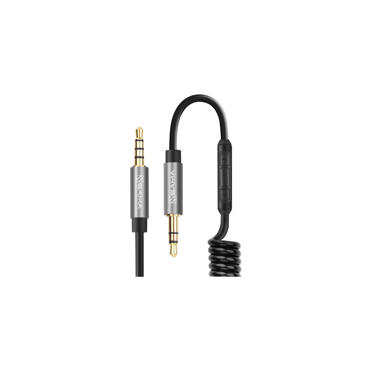 SAMA SA-20705 3.5mm AUX Spring Car Cable 2.0M With Call Function