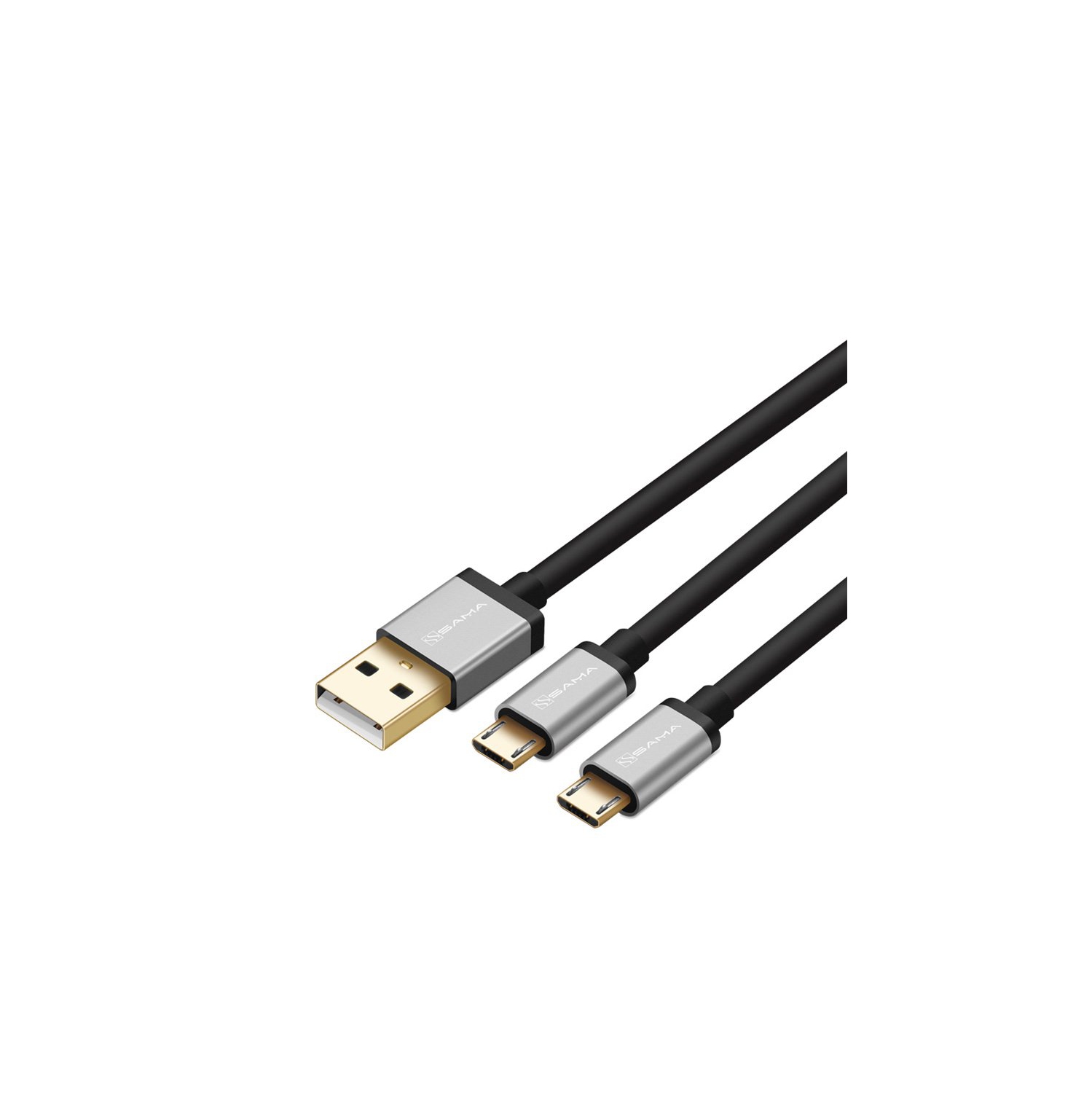 SAMA SA-40349 Cable Sync & Charge Dual Micro USB Cable ,1.5 Meter