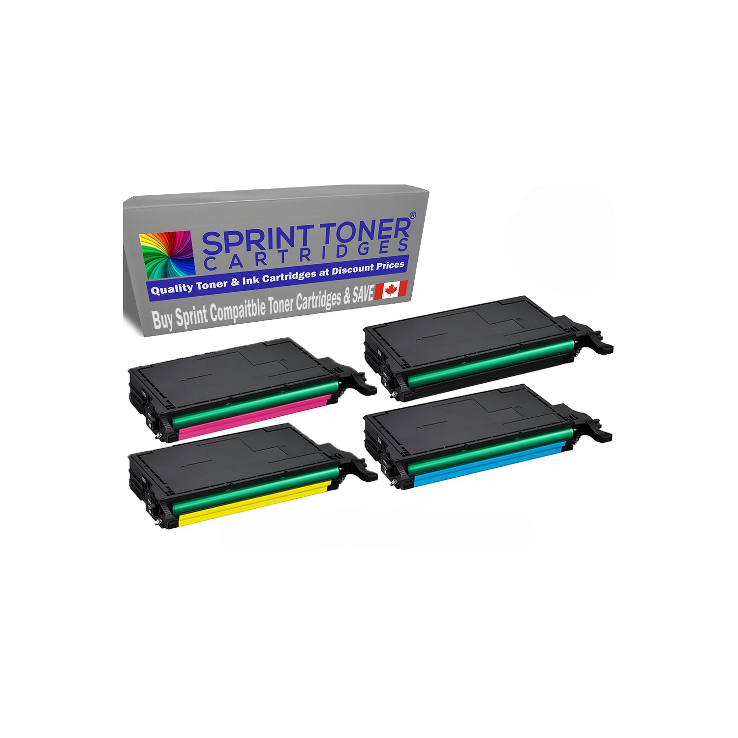 Compatible with Samsung CLT508L CLT508L 508S 4 Pack Colour Set High Yield Toner Cartridges, CLTK508K, CLTC508, CLTY508, CLTM508