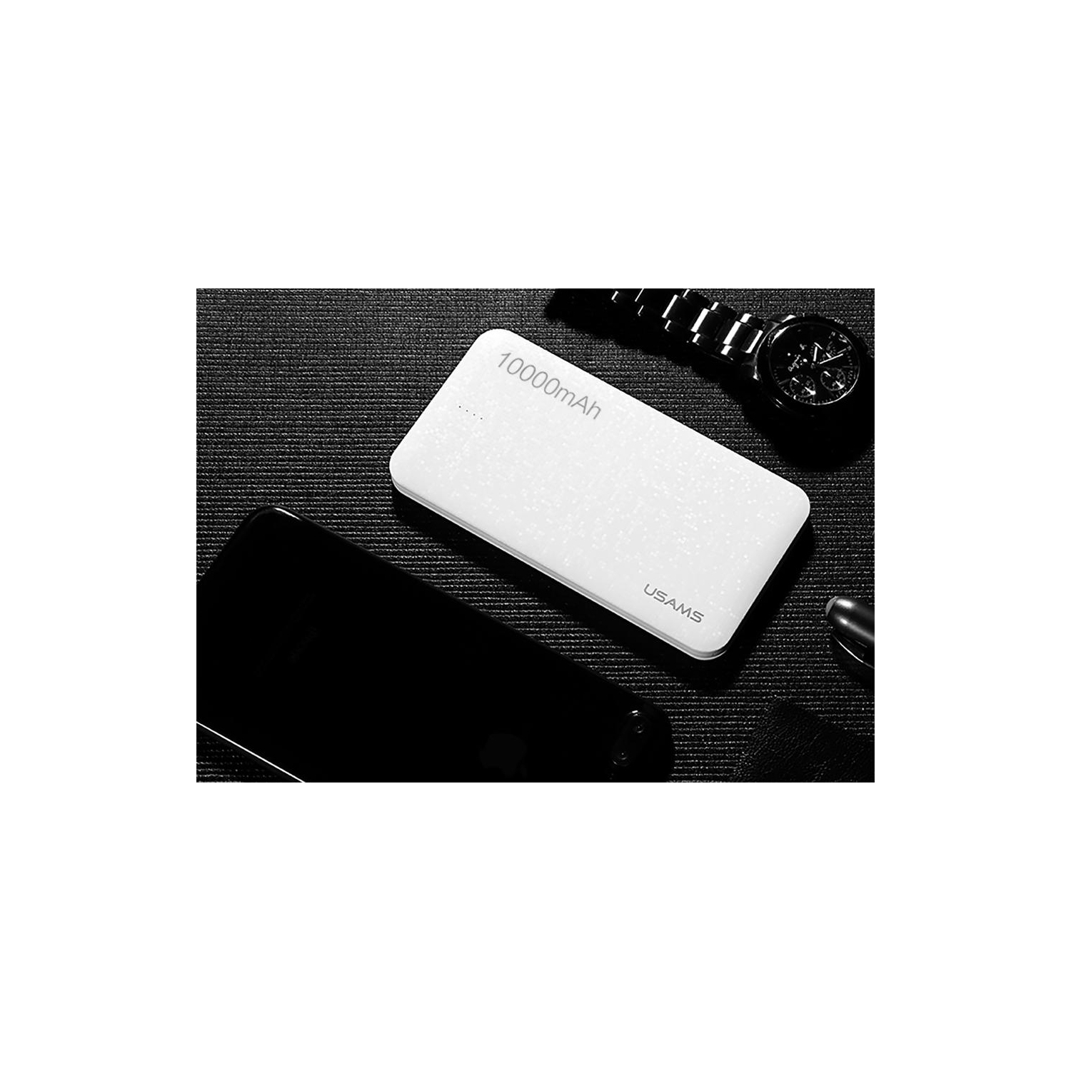 USAMS US-CD21 10000mAh Power Bank Mosaic Series White